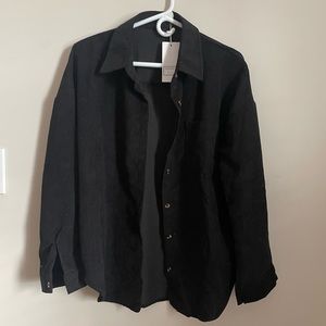 Black velvet Women’s button down
